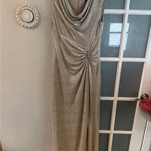 Ralph Lauren Shimmer Gold Maxi Dress